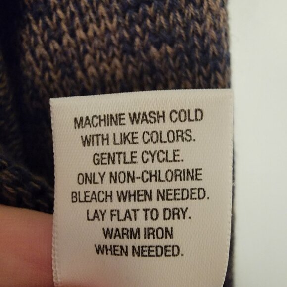 CONVERSE ONE STAR Womens‎ Cardigan Wrap Sweater Brown Black Sz M Twist Trim - Picture 6 of 7